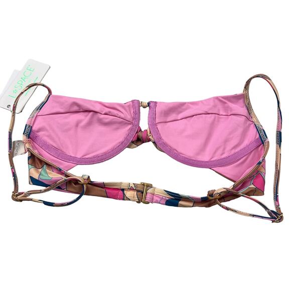 L*Space Eco Chic Econyl Rose Bikini Top Small - Picture 5 of 8
